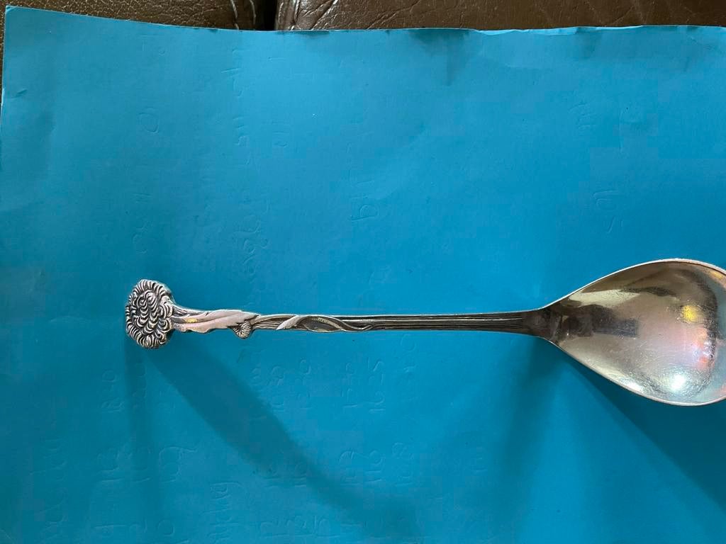 Mooie grote verzilverde jam / suiker lepel, Ophalen of Verzenden, Gebruikt