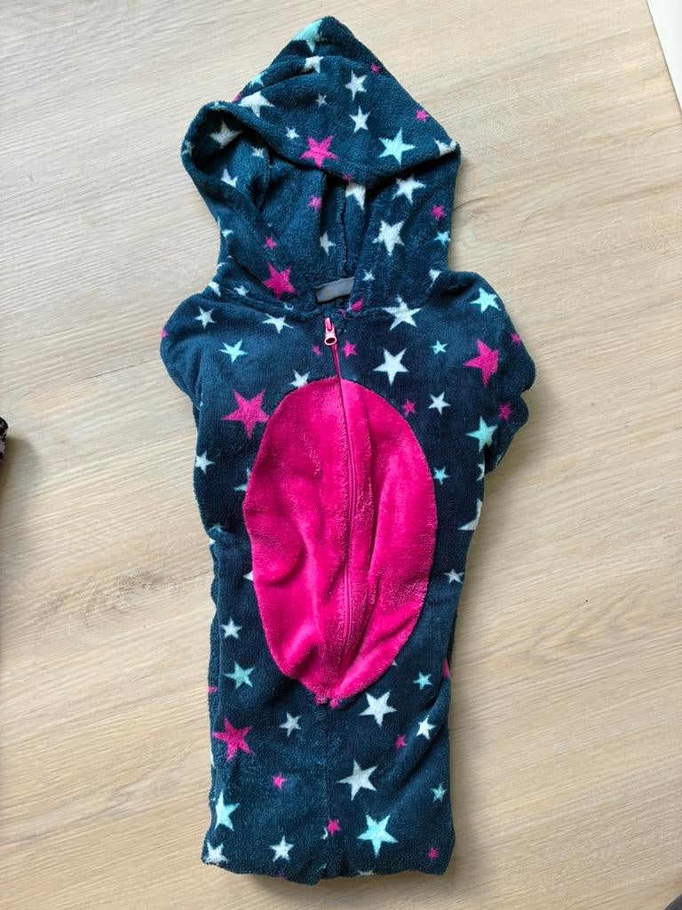 Fleece onesie maat 134-140, Kinderen en Baby's, Kinderkleding | Maat 134, Ophalen of Verzenden, Zo goed als nieuw, Meisje