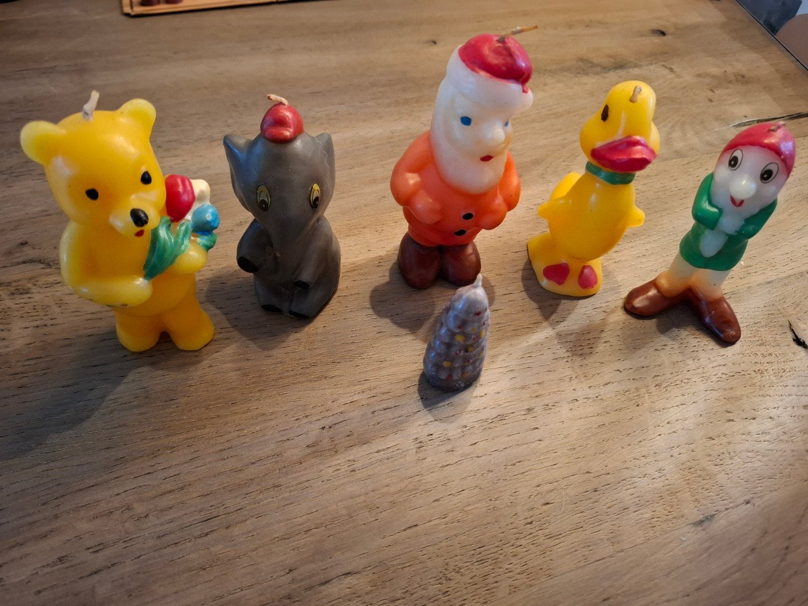 Vintage Lucia Productions Kaarsen - Diverse Figuren, Meerkleurig, Overige merken, Was, Ophalen of Verzenden