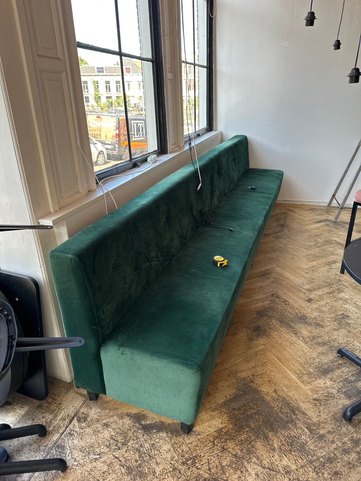 Velvet bank 3,60m lang gratis ophalen, Ophalen, Gebruikt, 300 cm of meer, 75 tot 100 cm