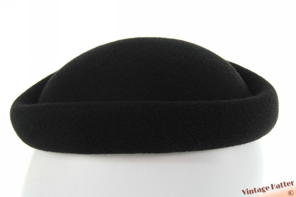 Dames pillbox hoed Weba Hats zwart vilt 52-63 nieuw, Hoed, Nieuw, WEBA, One size fits all