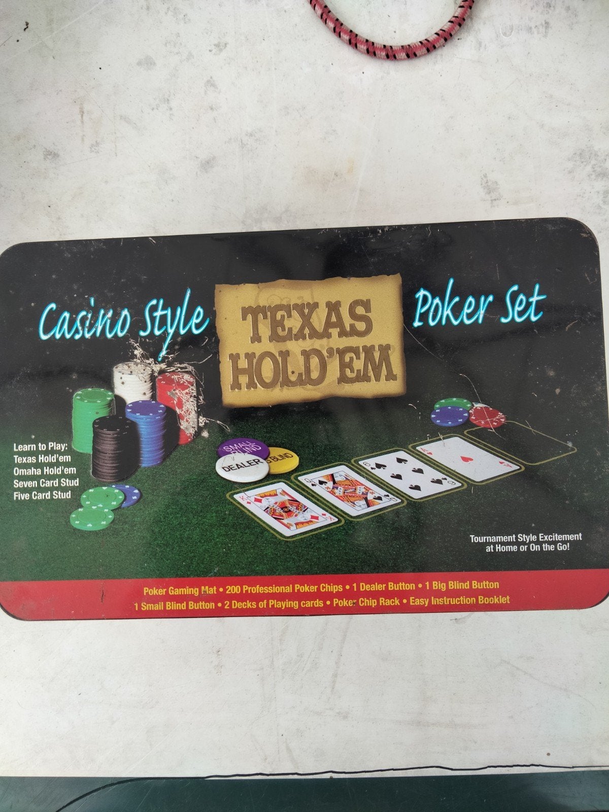 Texas Hold'em Poker Set - Casino Stijl, Vijf spelers of meer, Ophalen, Zo goed als nieuw, Onbekend