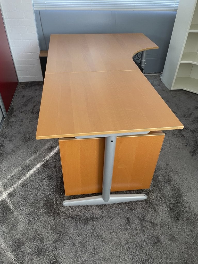 Ikea Galant hoekbureau met ladeblok, Ophalen, Gebruikt, 120 cm, Hout