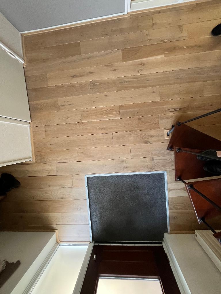 eikenhouten vloer, Ophalen, Gebruikt, 50 tot 75 m², Parket