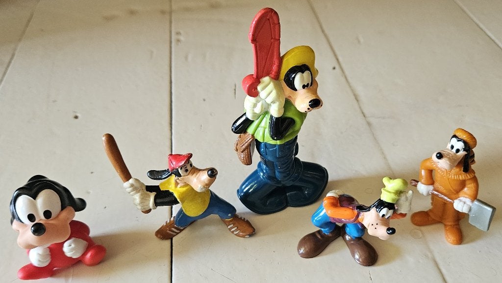 5 verschillende Googy figuurtjes, Ophalen of Verzenden, Overige figuren, Gebruikt, Beeldje of Figuurtje