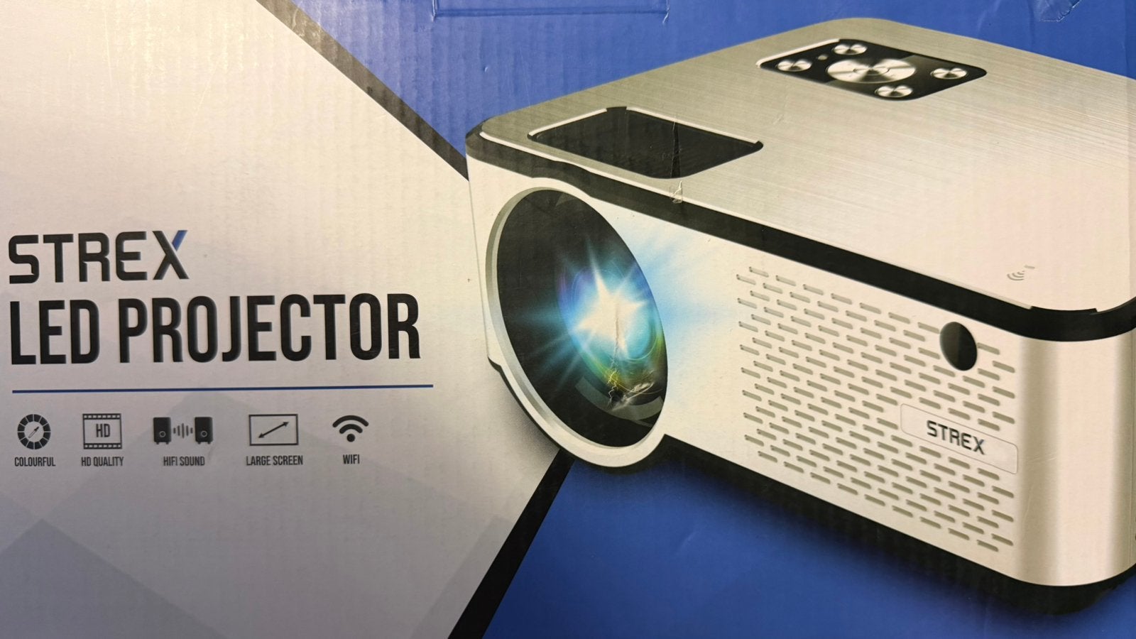 Strex LED beamer compleet met doos, Ophalen, Zo goed als nieuw, LED