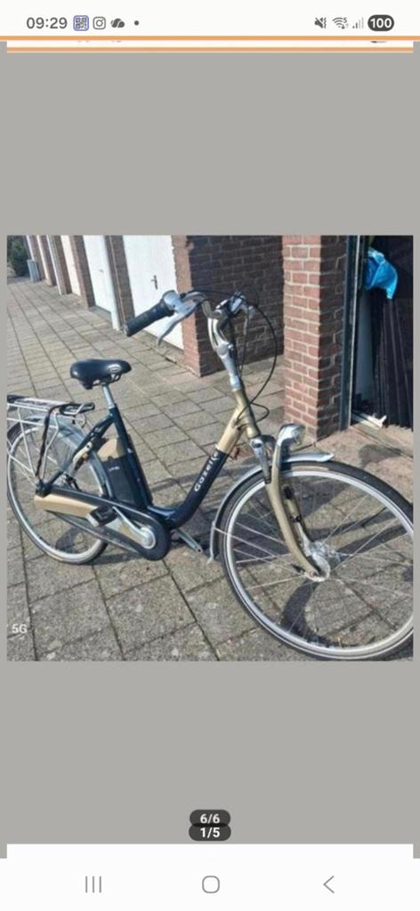 Gazelle elektrische fiets met midden accu  accu defect, Ophalen of Verzenden, Gebruikt, Gazelle