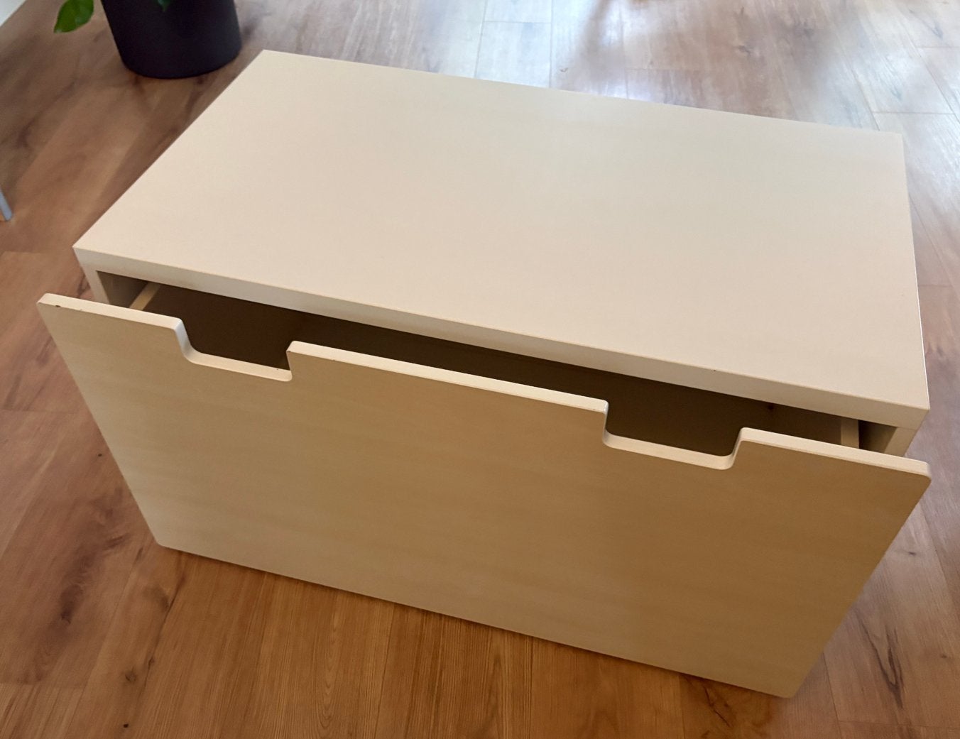 Ikea - Smastad Kist en Bankje wit met lichthouten voorkant, Huis en Inrichting, Ophalen, Zo goed als nieuw, Minder dan 50 cm