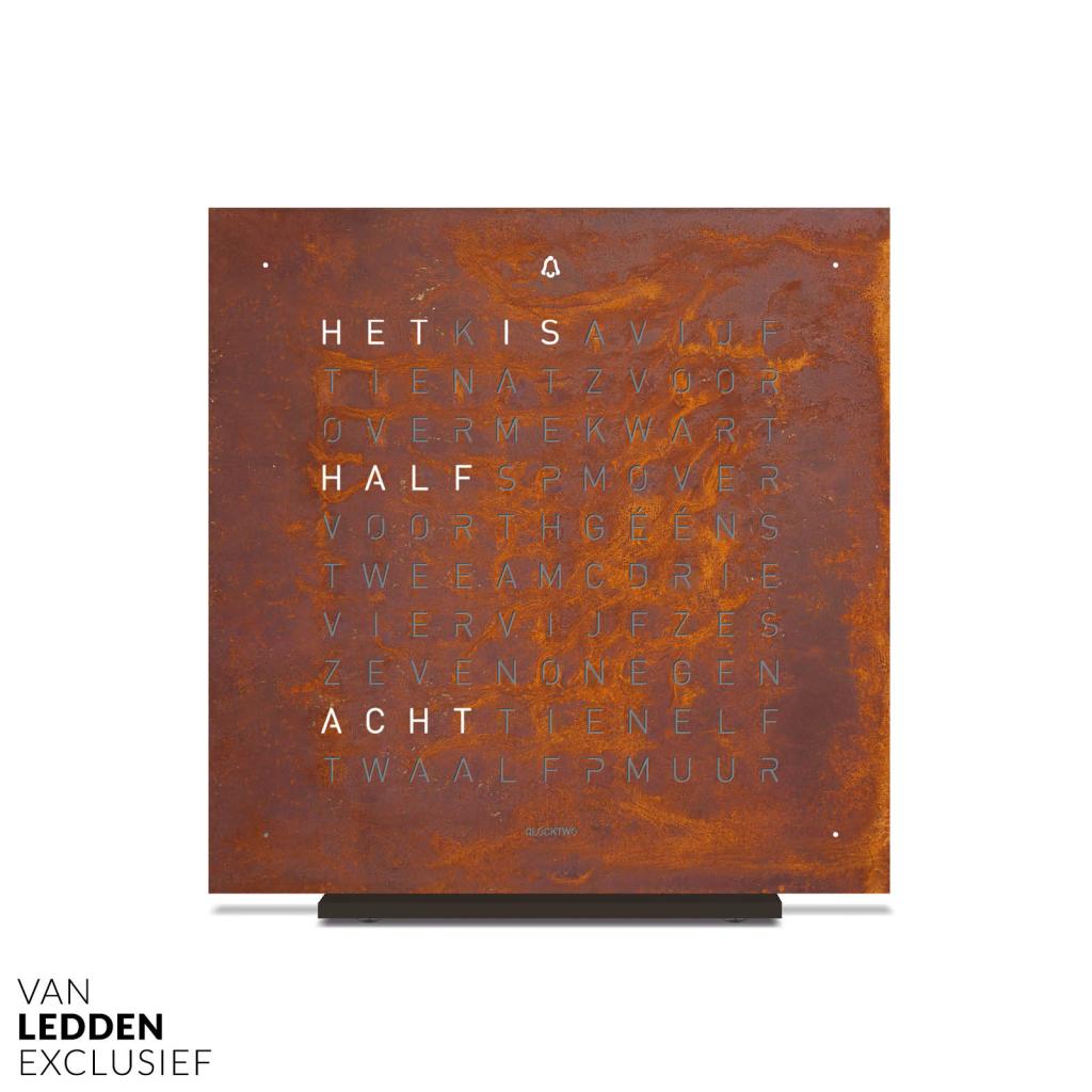 Qlocktwo Earth 13.5 Creator’s Edition Rust Woordklok Roest