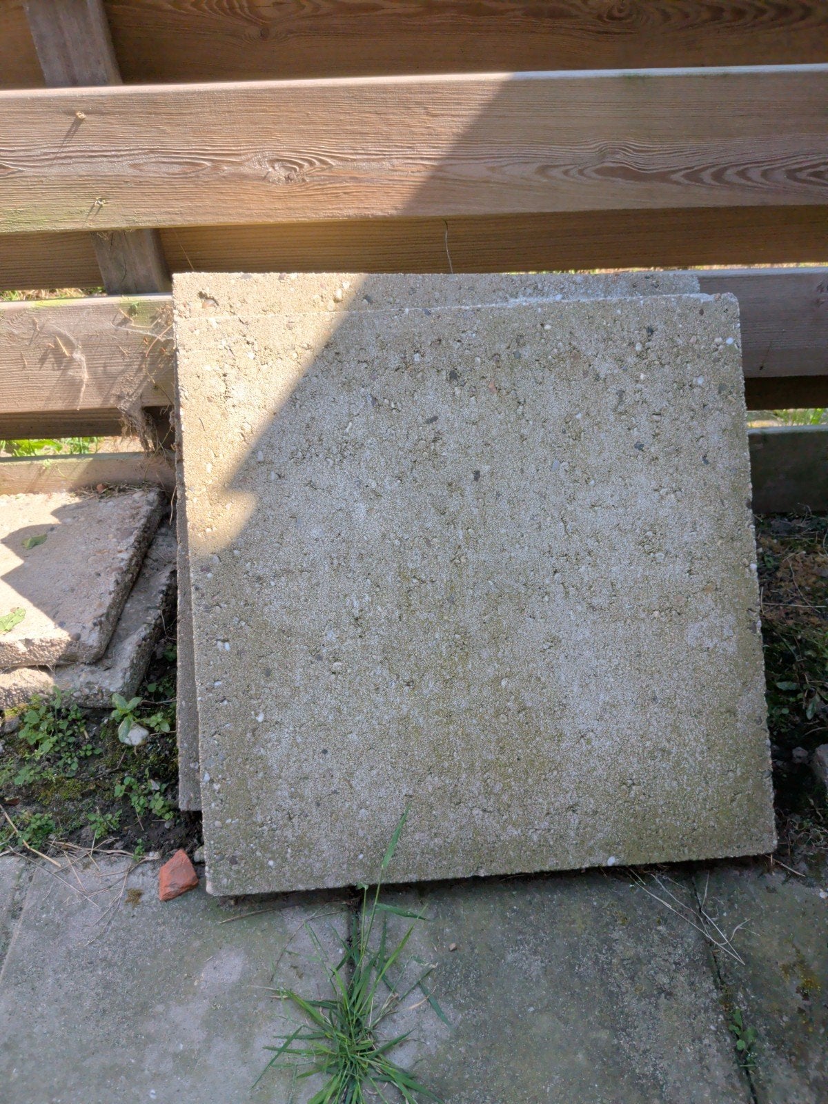 5 grote tegels, Ophalen, Gebruikt, Beton, Terrastegels