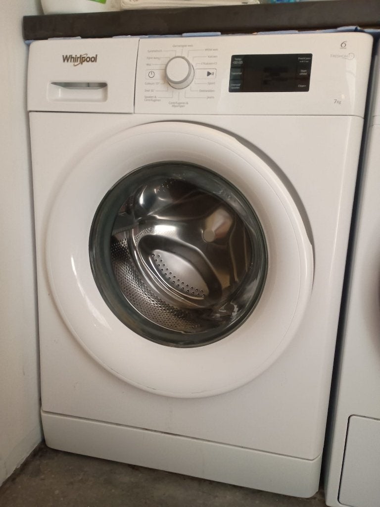 Whirlpool FWG71484WE NL, Ophalen, Gebruikt, 85 tot 90 cm, 1200 tot 1600 toeren