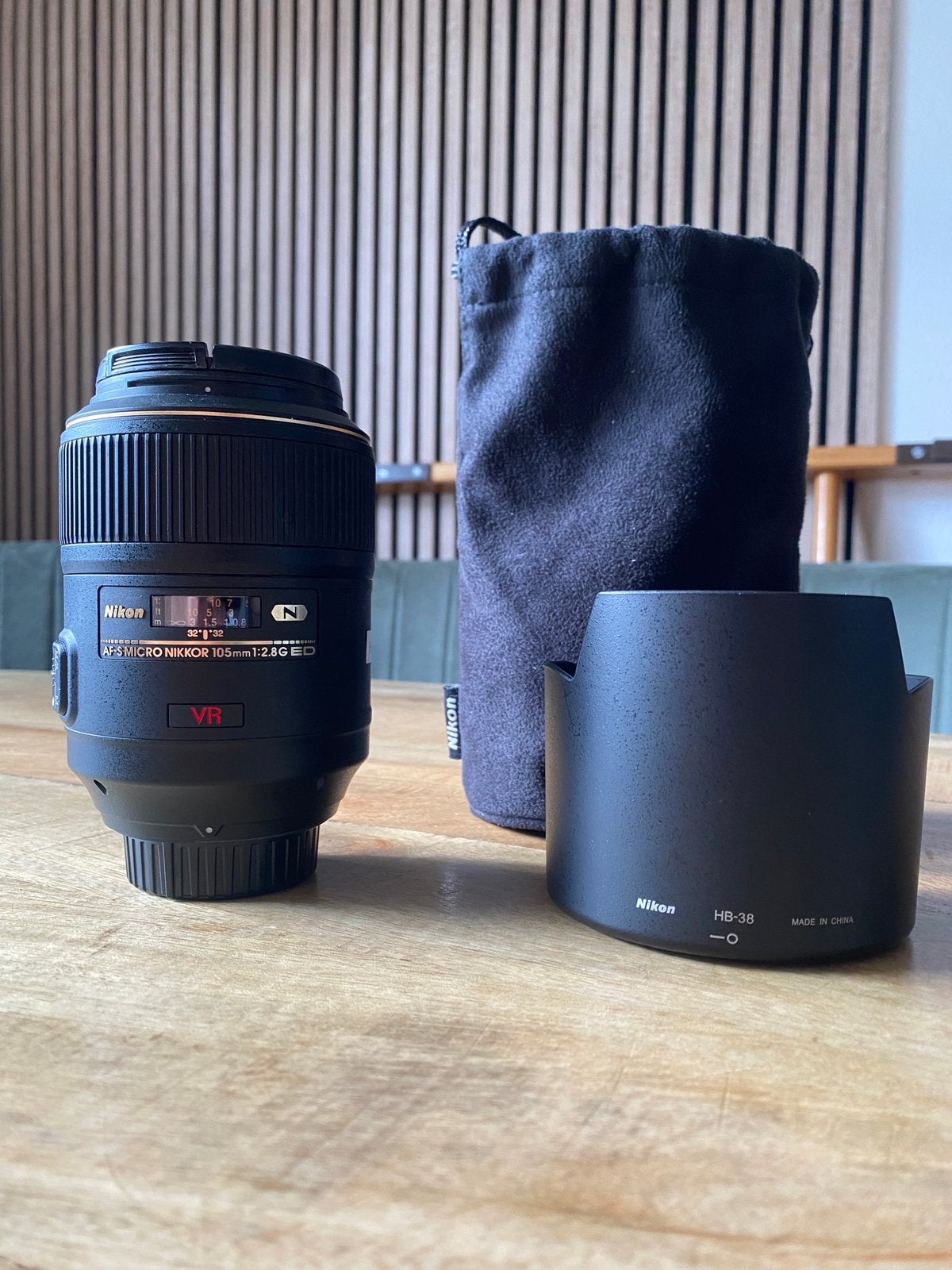 Nikon AF-S 105mm f/2.8G ED VR Micro-Nikkor macrolens + tas, Audio, Tv en Foto, Ophalen of Verzenden, Zo goed als nieuw, Macrolens