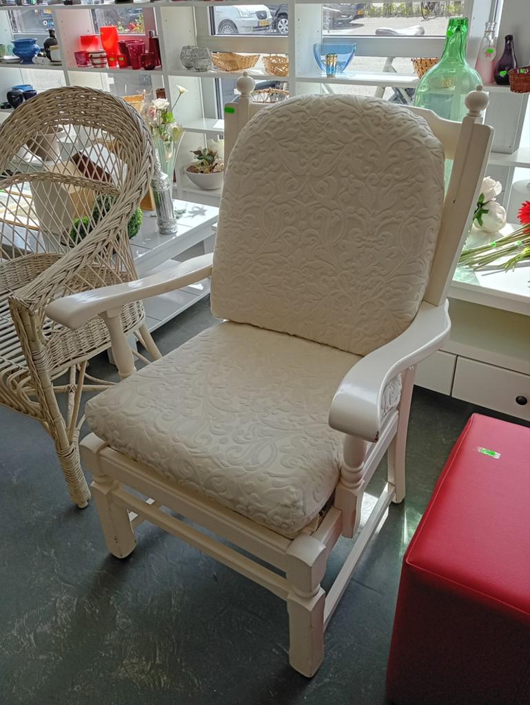 Fauteuil, stoel, wit, Huis en Inrichting, Stoelen, Ophalen, Wit, Eén