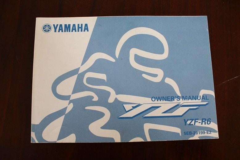 Yamaha YZF-R6 1999 motorcycle owner's manual YZF, Motoren, Handleidingen en Instructieboekjes, Ophalen of Verzenden, Yamaha