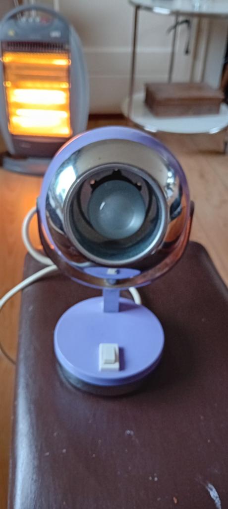 Vintage Eyeball Lamp Lila - Retro Tafellamp, Ophalen of Verzenden, Huis en Inrichting