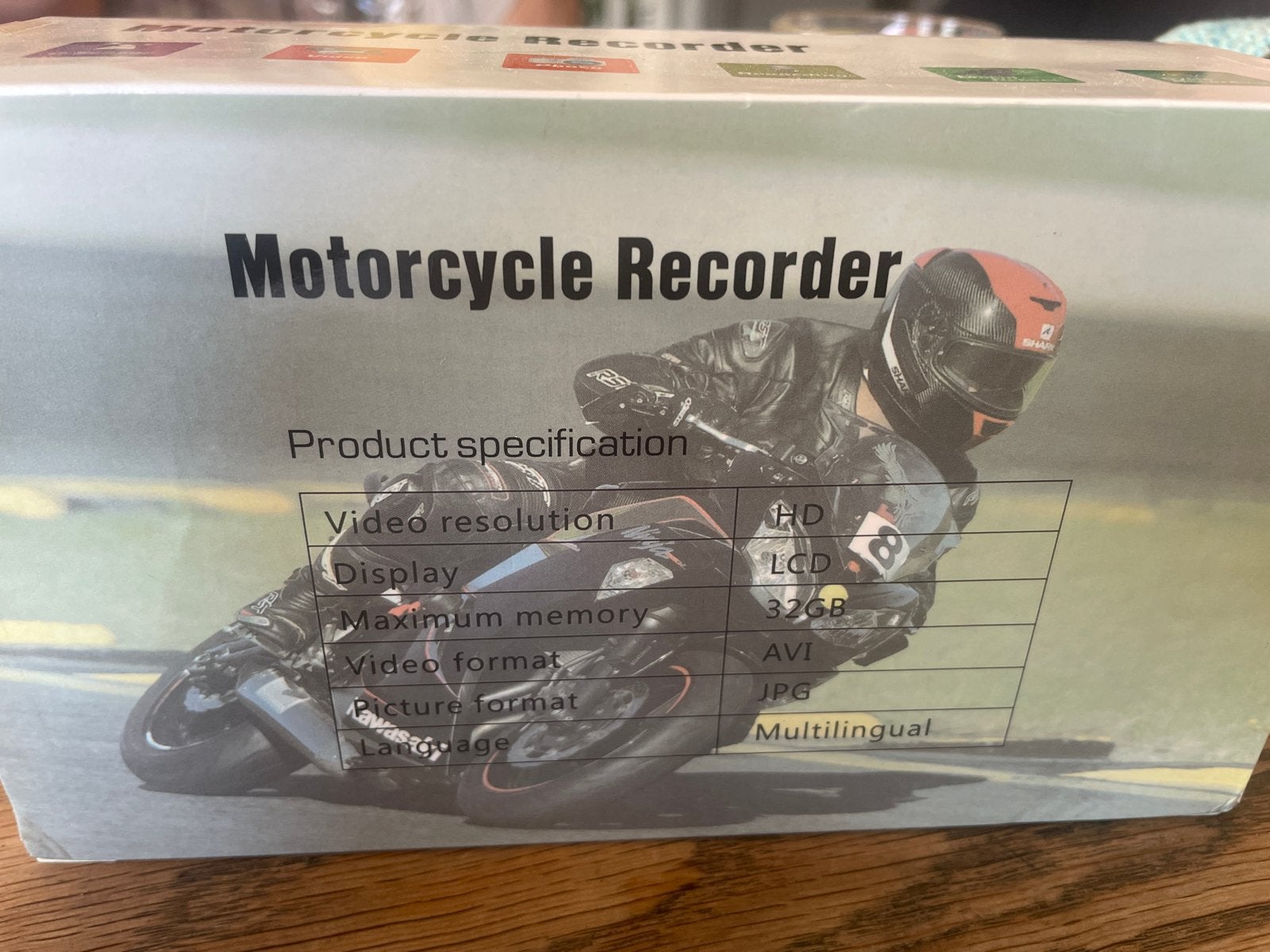 Motorcycle Recorder HD Camera 32GB LCD Multilingual, Overige merken, Full HD, 20x of meer, Ophalen of Verzenden