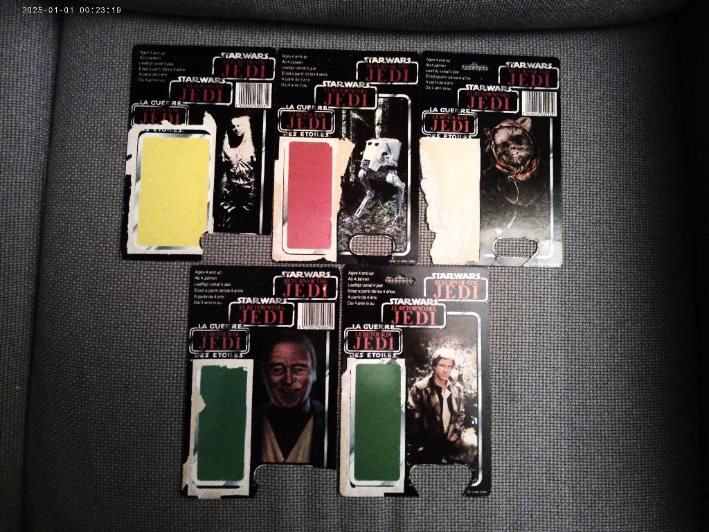 Vintage Star Wars Card Backs lot #2 Last 17 Tri-Logo, Ophalen of Verzenden, Gebruikt, Actiefiguurtje