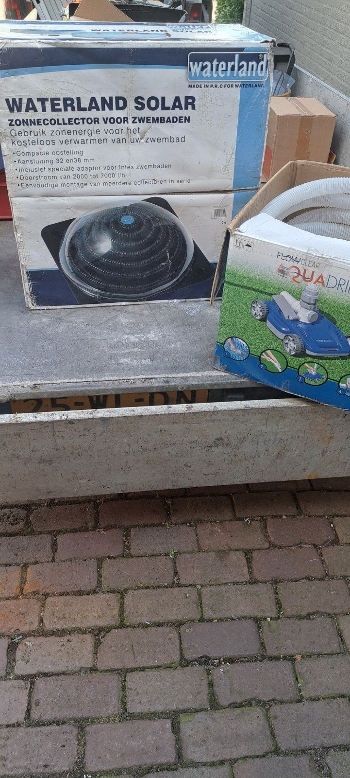 zwembadzuiger en zonnesolar voor een zwembad, Tuin en Terras, Zwembad-toebehoren, Ophalen, Zo goed als nieuw, Verwarming