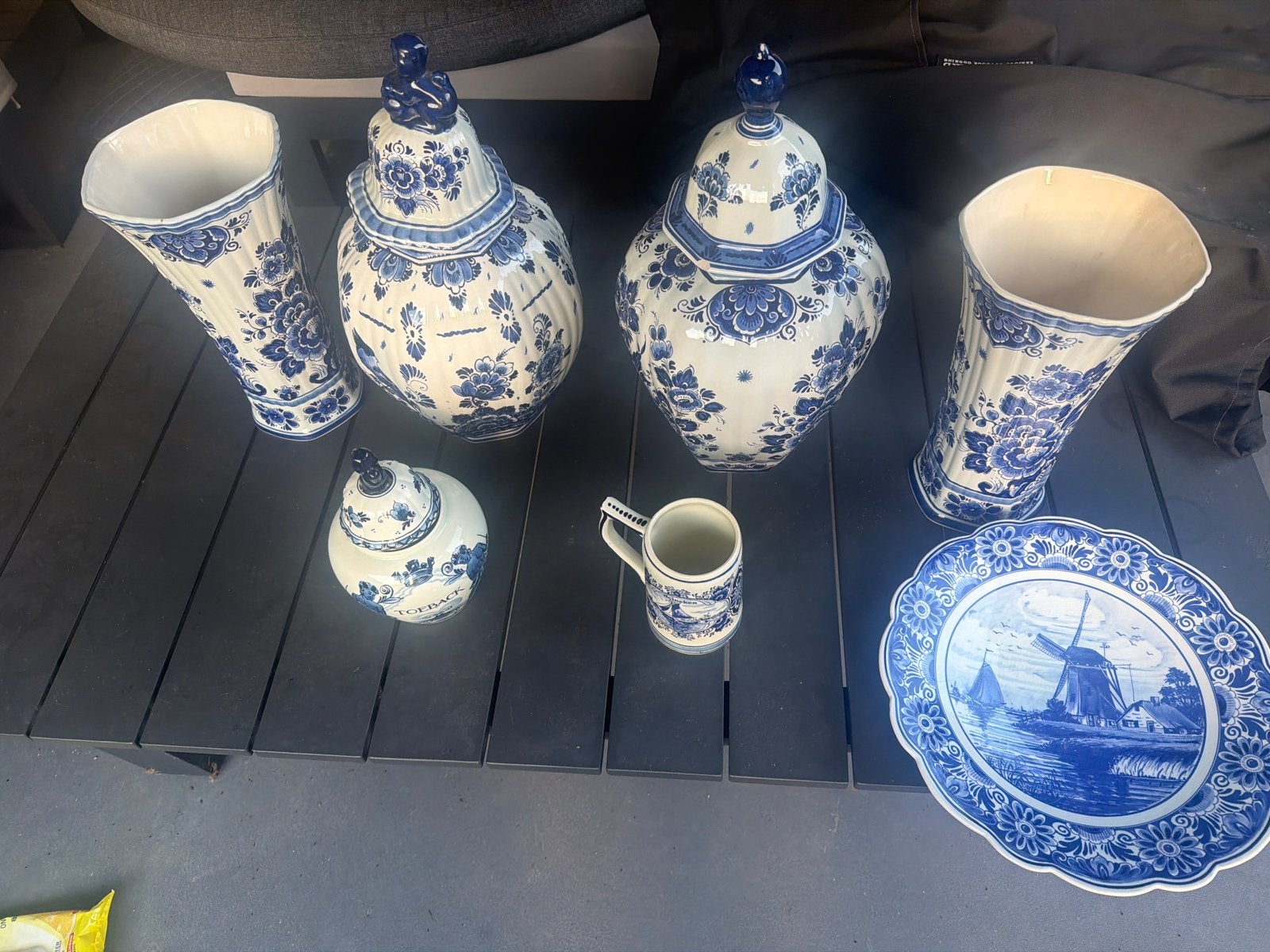 Delfts Blauw Servies en Decoratie Set, Ophalen