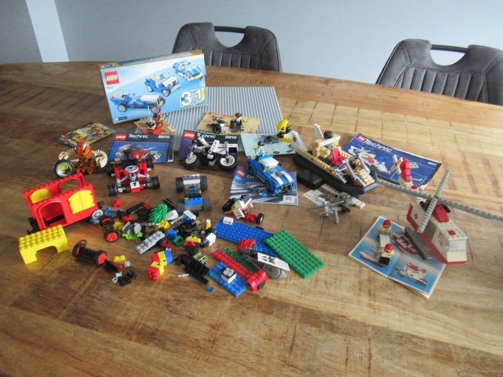 Oud en nieuw los lego met o.a. 3 grote platen + technic 6913, Ophalen of Verzenden, Gebruikt, Lego
