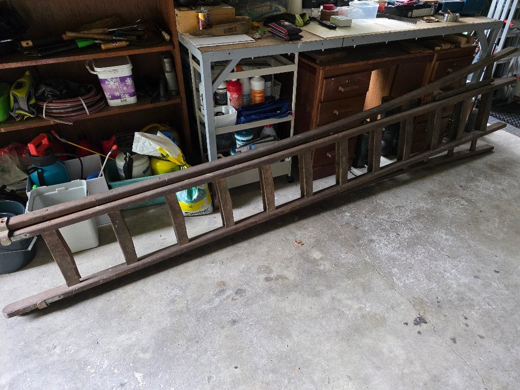 Tuinladder hout, Ophalen, Gebruikt, Overige typen, Overige houtsoorten