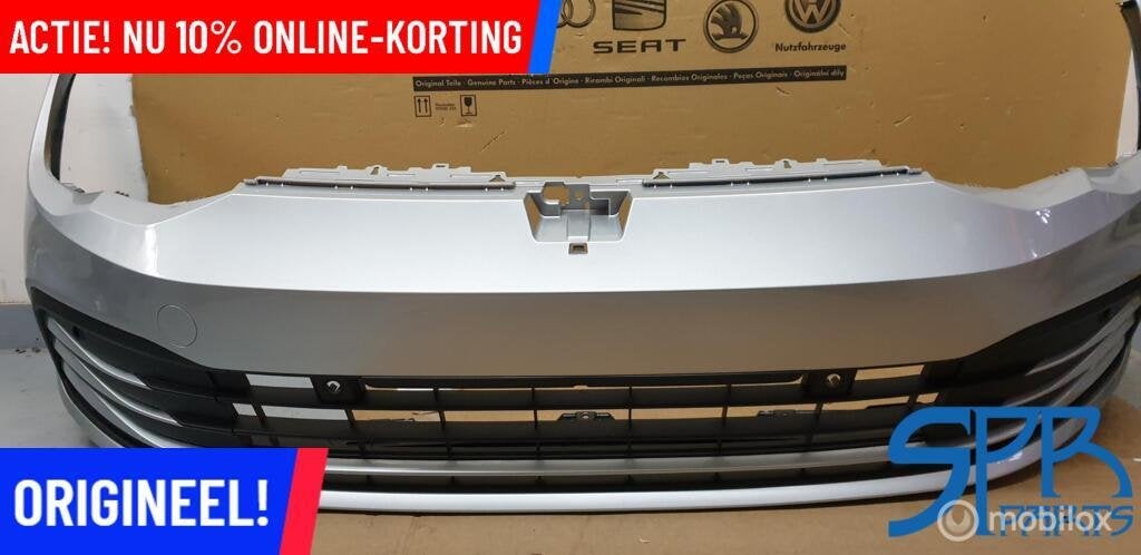 GOLF 8 VIII Voorbumper LA7W 5H0807221H BUMPER GRILL COMPLEET, Nieuw, Ophalen of Verzenden, Bumper, Volkswagen
