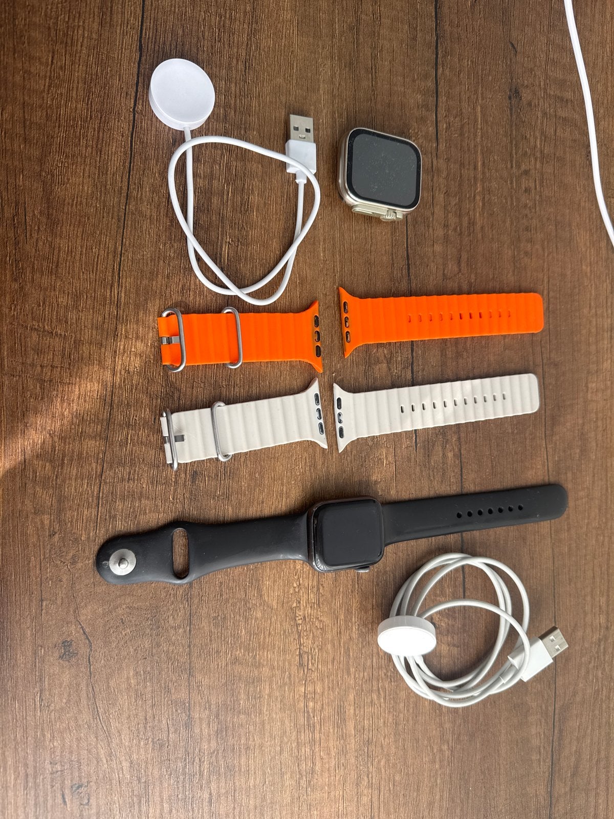 Apple Watch + Gratis Imitatie Apple Watch Ultra, Ophalen, Gebruikt, Hartslag, Zwart