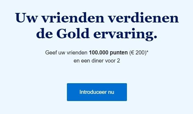 100.000 punten American Express, Ophalen, Nieuw