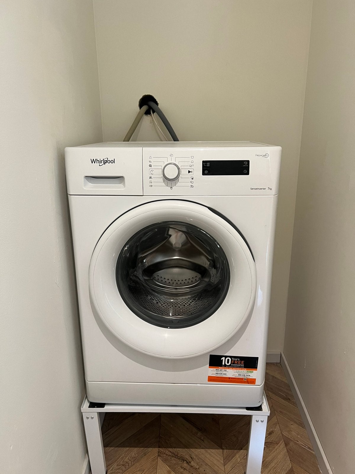 Wasmachine Whirlpool Freshcare+ SenseInventer 7 kg, Witgoed en Apparatuur, Wasmachines, 6 tot 8 kg, Ophalen, Zo goed als nieuw