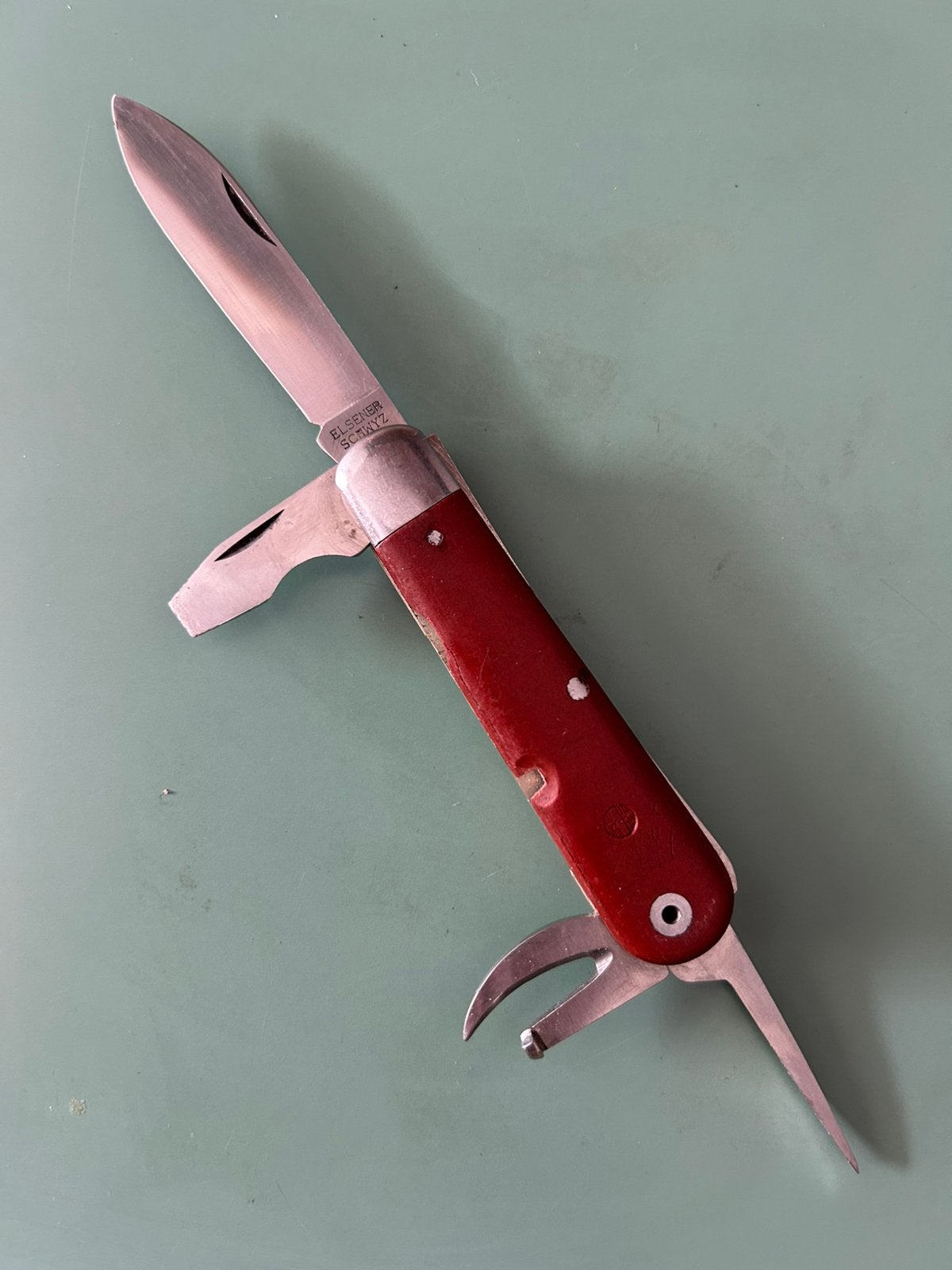 Elsener / Victorinox Soldaten zakmes 1955, Ophalen of Verzenden, Landmacht, Mes of Dolk