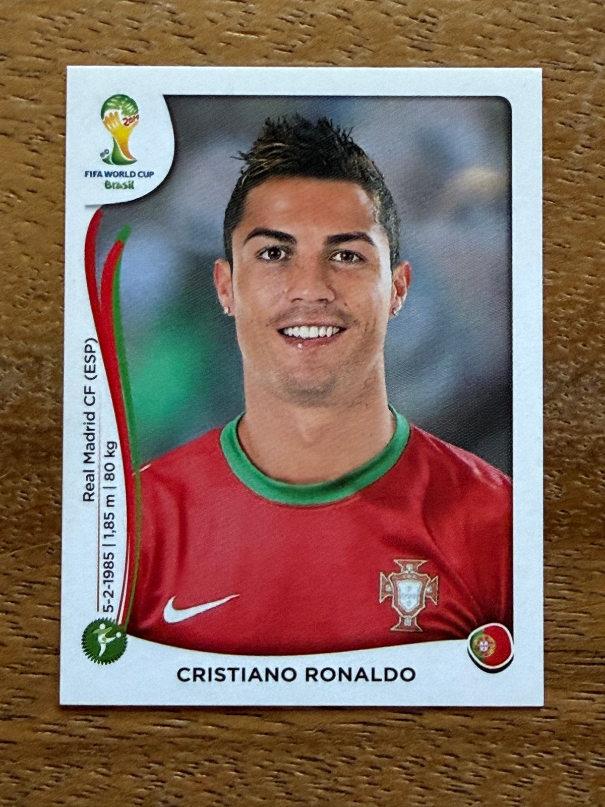 Cristiano Ronaldo Panini WK 2014 Sticker, Verzenden, Zo goed als nieuw, Sticker
