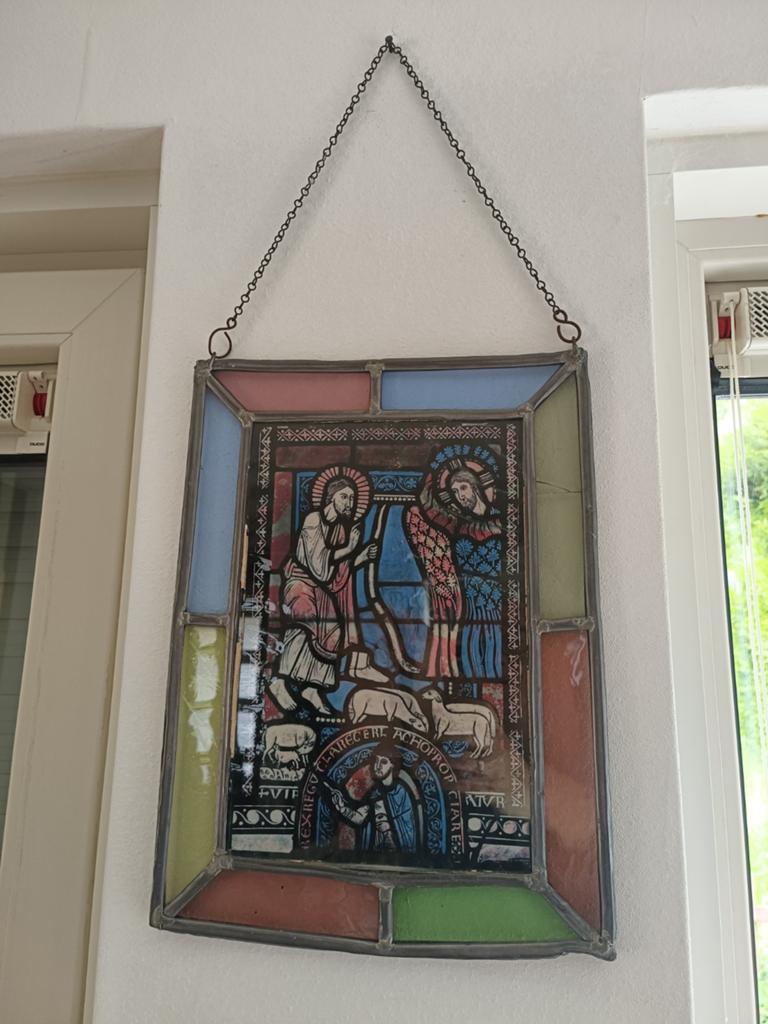 Glas in lood schilderijtje, Antiek en Kunst, Ophalen