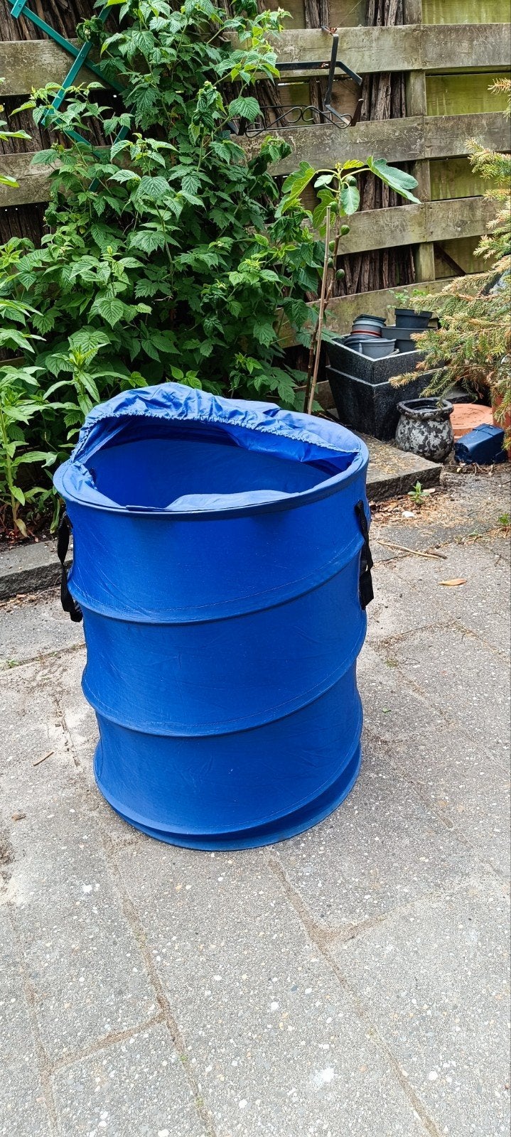 Opvouwbare wasmand/opbergmand blauw, Caravans en Kamperen, Ophalen, Gebruikt