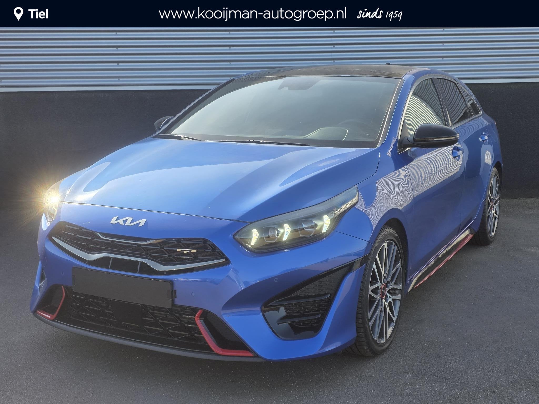 Kia ProCeed 1.6 T-GDi GT Schuif-/kanteldak, Trekhaak, stoel-, 15 km/l, Gebruikt, Blauw, Leder