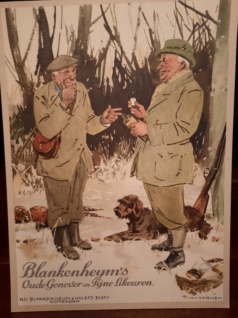 Blankenheym's Genever (Piet van der Hem), Ophalen of Verzenden, Zo goed als nieuw, Reclamebord