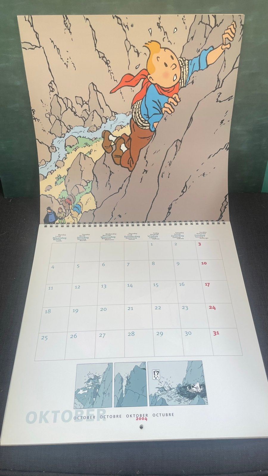 Kuifje kalenders in nieuwstaat, Ophalen of Verzenden, Maandkalender