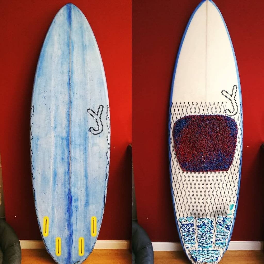 Custom Kitesurfboard 5'6" Strapless, Watersport en Boten, Kitesurfen, Directional, Ophalen, Gebruikt, Kiteboard