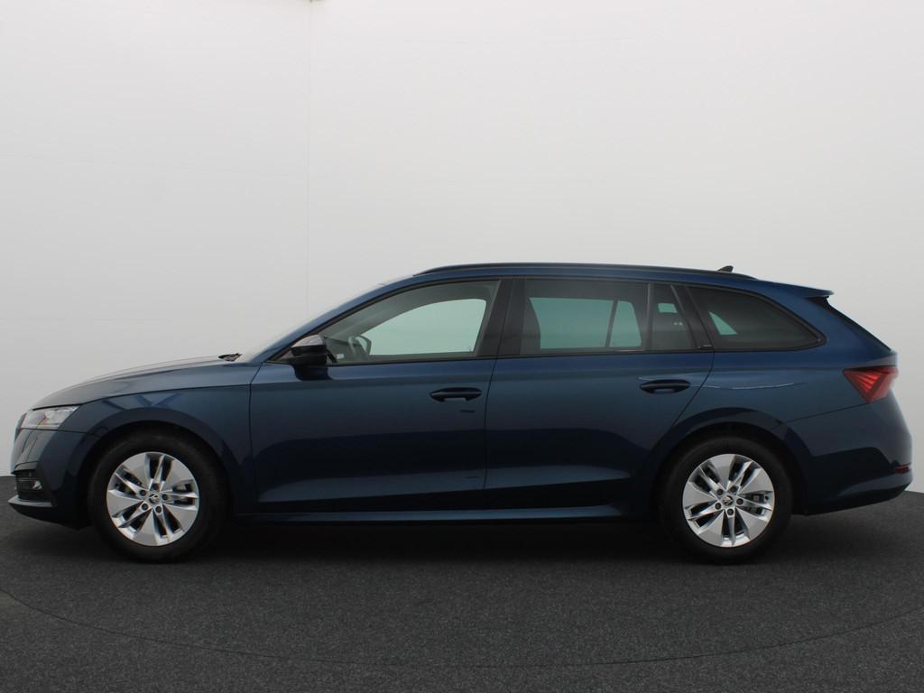 Skoda Octavia Combi 1.0 e-TSI Sport Business AUTOMAAT / SFEE, Stof, Gebruikt, Euro 6, Blauw