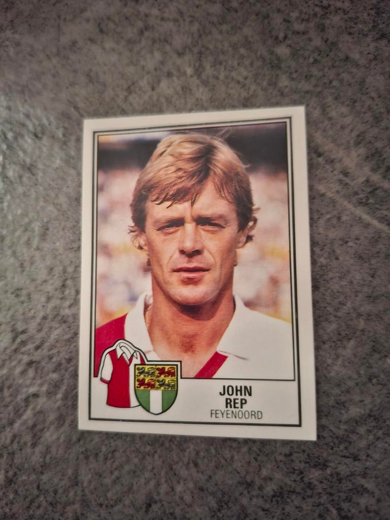 Panini sticker Voetbal 85. Speler John Rep Feyenoord., Verzenden, Zo goed als nieuw, Sticker