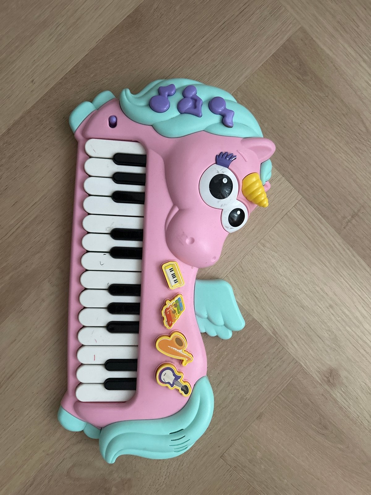 Eenhoorn piano met geluid en licht voor kinderen, Ophalen, Gebruikt, Elektronica, Met licht