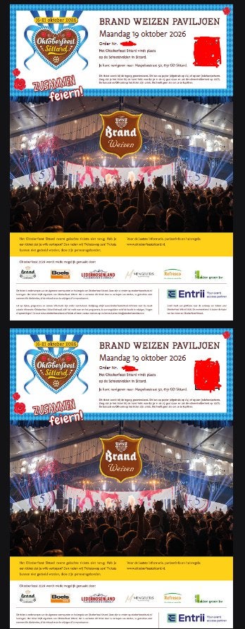 2x ticket Oktoberfeest - Ma 19 okt - Kölsche Abend, Twee personen