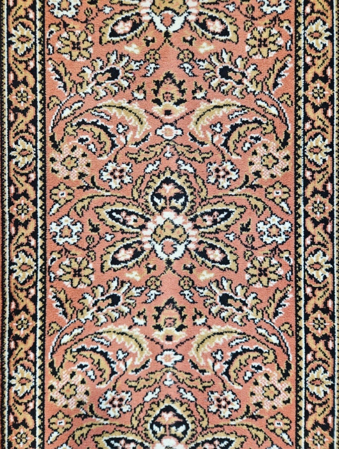 Vintage Perzisch wol tapijt loper koraal orange 70x222cm, Huis en Inrichting, Stoffering | Tapijten en Kleden, 200 cm of meer