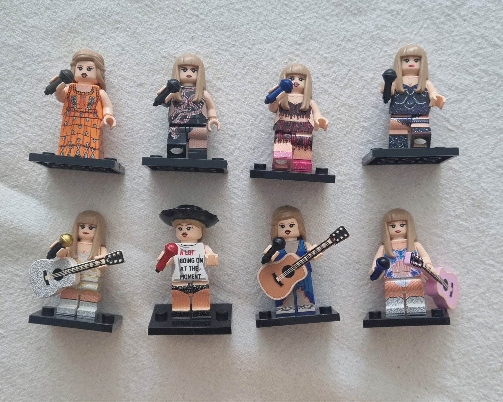 Set van 8 Taylor Swift poppetjes (geen echt lego), Ophalen of Verzenden, Zo goed als nieuw, Overige merken