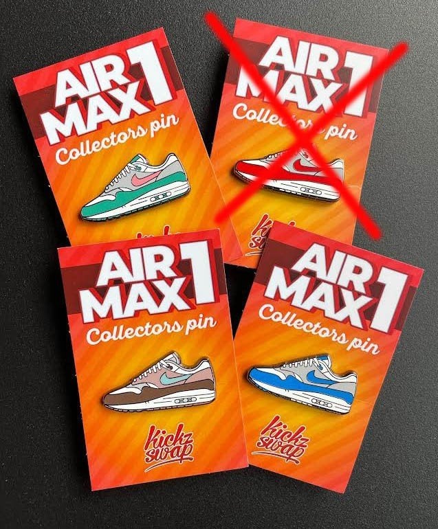 Custom designed Nike Air Max 1 pins  €10 per pin!, Ophalen of Verzenden, Nieuw, Overige kleuren, Sneakers of Gympen