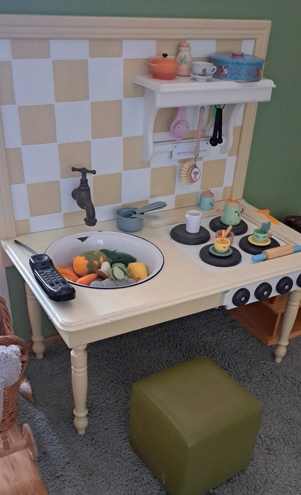 Vintage Houten Speelkeuken - Zonder accessoires, Ophalen, Gebruikt, Onbekend, Onbekend