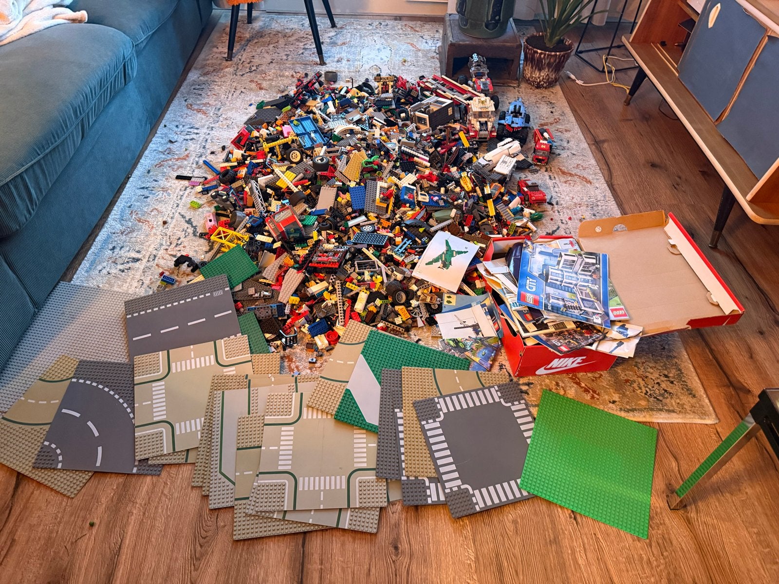 Grote partij LEGO van 24kg met boekjes en elektrische trein, Ophalen, Gebruikt, Overige merken
