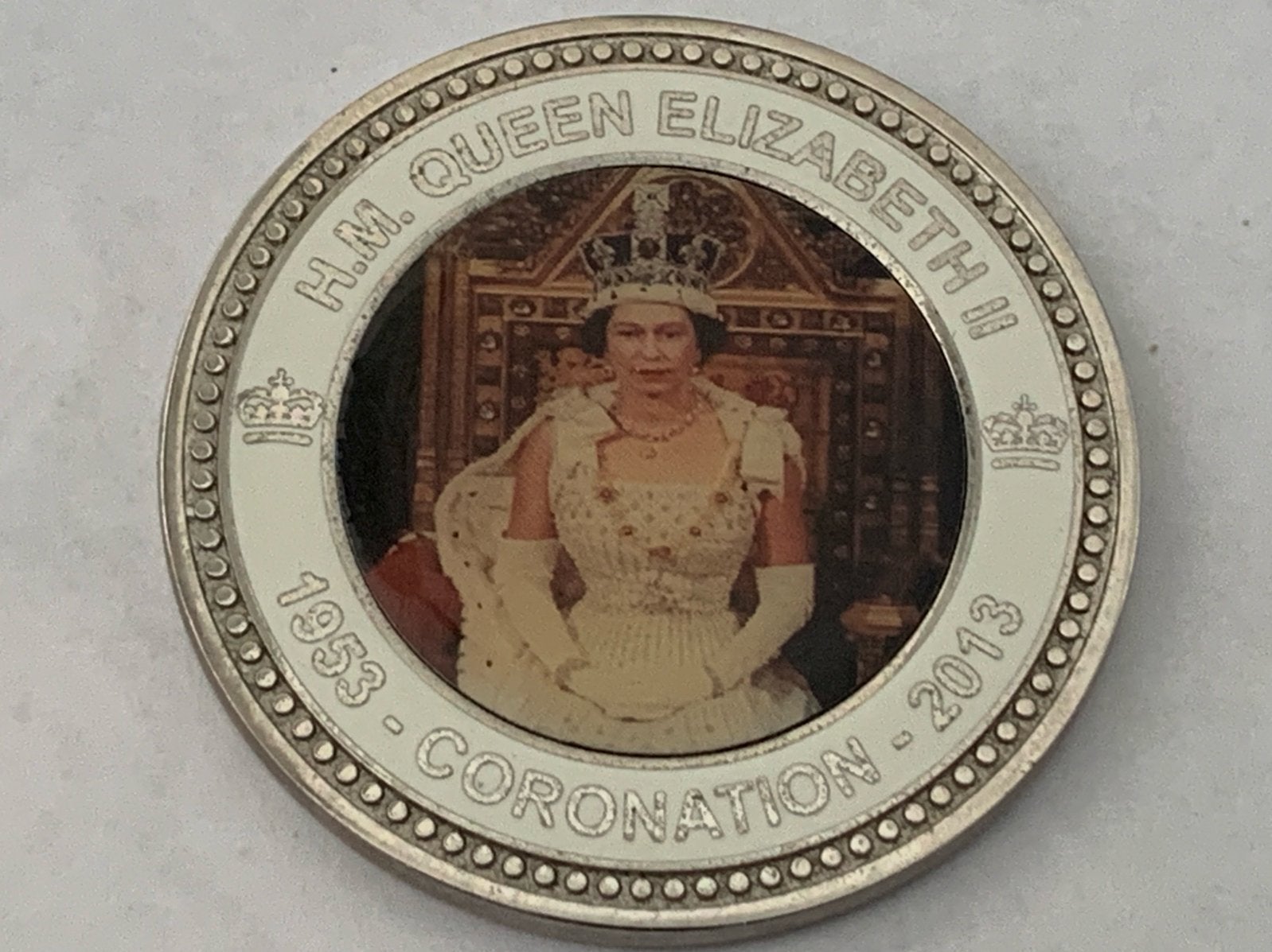 Gedenkpenning elisabeth 2 coronation 1953-2013, Ophalen of Verzenden, Zilver