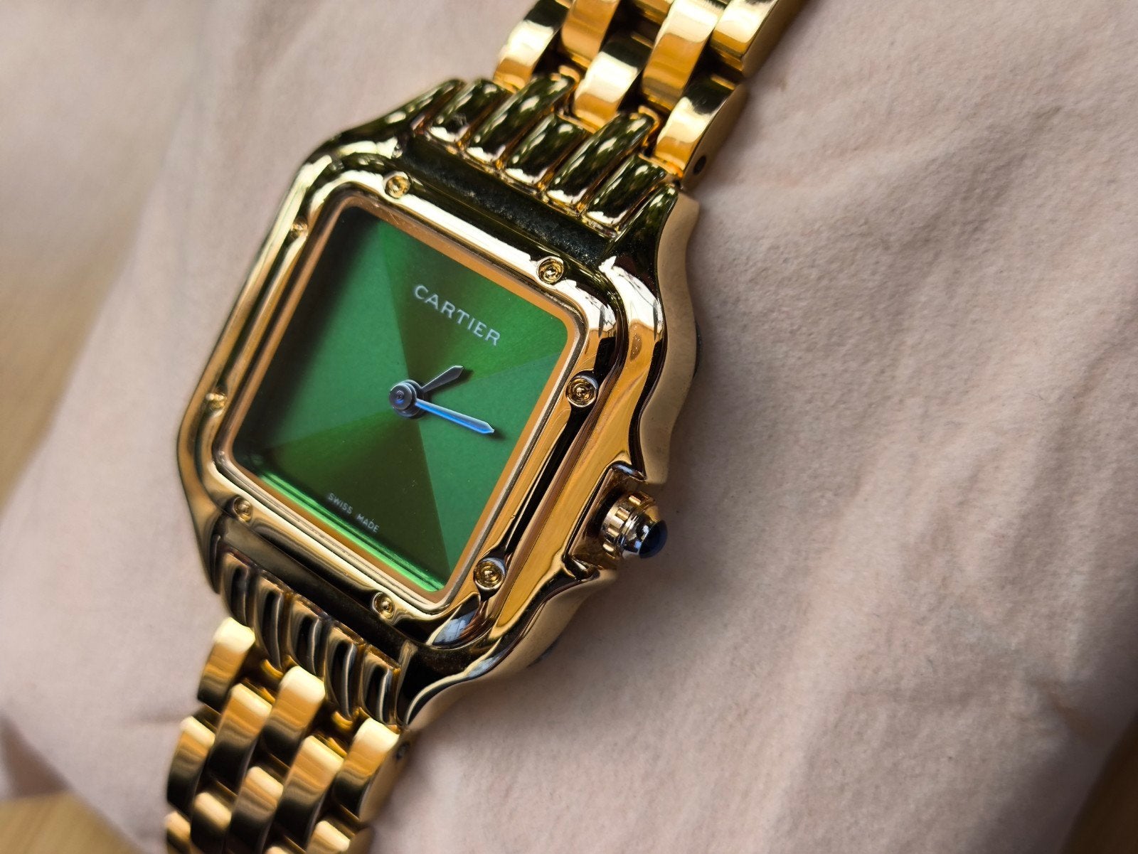 Panthère de Cartier dameshorloge, Ophalen of Verzenden, Zo goed als nieuw, Overige materialen, Staal