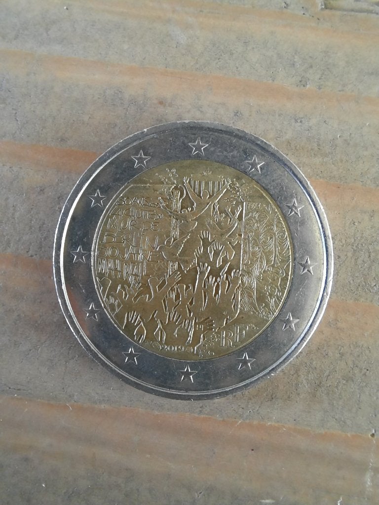 Munt 2 Euro - Frankrijk 2019 - 30 jaar Val Berlijnse Muur, Postzegels en Munten, Munten | Europa | Euromunten, Ophalen of Verzenden