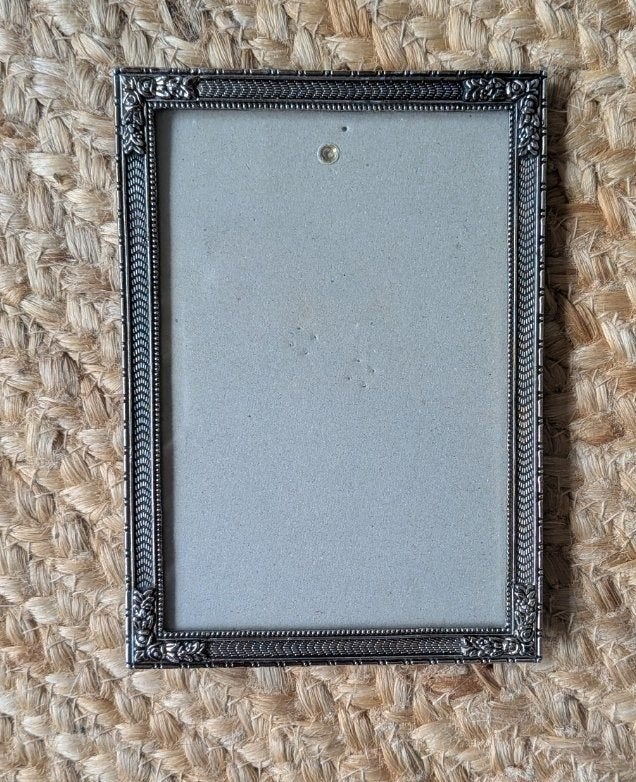 Vintage verzilverde fotolijst 10x15cm, Met sierrand, Ophalen of Verzenden, Zo goed als nieuw, Fotolijst